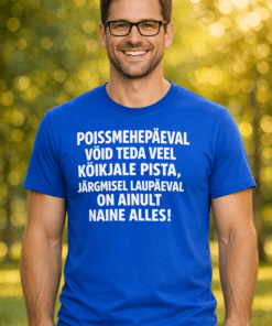 Naljakas poissmeheõhtu T-särk: võid teda veel kõikjale pista